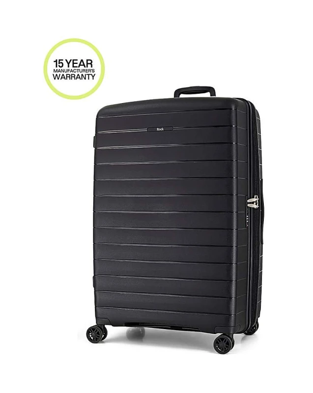 Image of Rock Rock Palma Large Suitcase Black - Rock - Size: Large Black Large SH50501