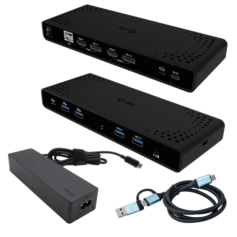 Image of i-tec i-tec Universal Dual 4K Display Docking Station + Power Delivery 85W CADUA4KDOCKPDB100UK