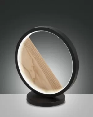 Image of Pierre Integrated LED Table Lamp Black Glass