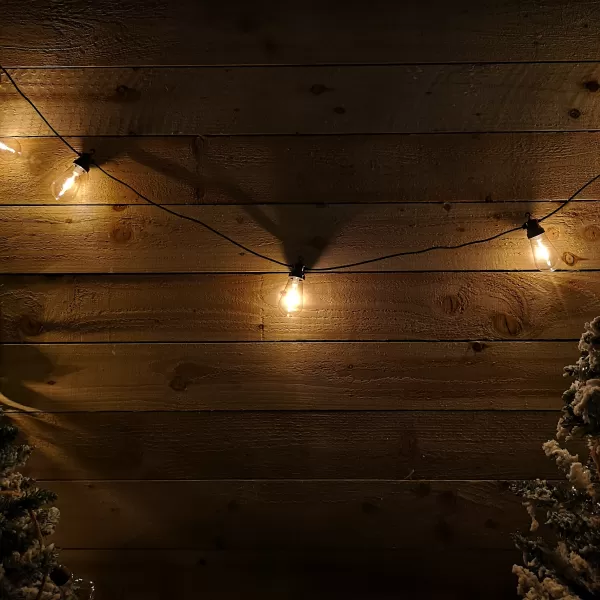 Image of 4.5m 10 Warm White LED Connectable Festoon Lights Christmas Decorations