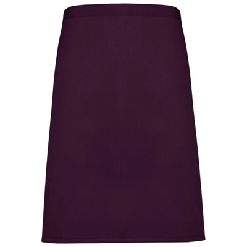 Image of Premier Premier Colours Mid Length Apron in Aubergine Aubergine One Size Unisex 5063470681532