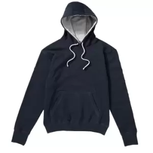 Image of SG Mens Contrast Hooded Sweatshirt / Hoodie (L) (Navy/Light Oxford)