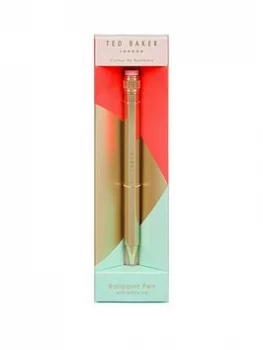 Image of Ted Baker Colour By Numbers Statement Pen Gold, One Colour, Women