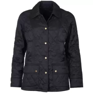 Image of Barbour Womens Summer Beadnell Quilted Jacket Black 10