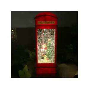 Image of Christmas Light Up Snow Swirl Lantern (Phone Box)