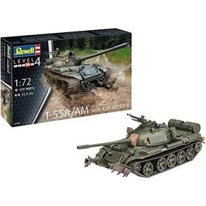 Image of T-55A/AM with KMT-6/EMT-5 Revell Model Kit