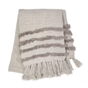 Image of Sass & Belle Tufted Grey Blanket Throw