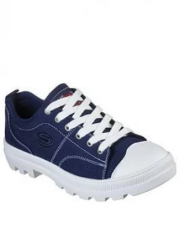 Image of Skechers Roadies Chunky Plimsolls - Navy
