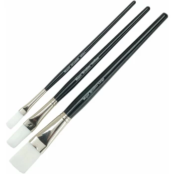 Image of Flat Tip Synthetic Sable Brush Set 3 - Major Brushes