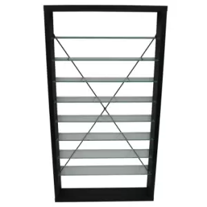 Image of Techstyle Arizona 760 Cd / 350 DVD / Bluray / Media Glass Storage Shelves Black