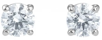 Image of Swarovski Attract Stud Pierced Earrings Rhodium Plated Jewellery