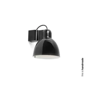 Image of Venice Black Dome Wall Lamp