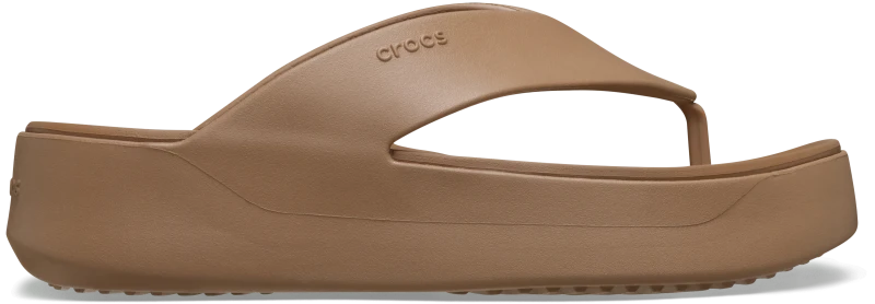 Image of Crocs Women Getaway Platform Flips Milk Chocolate 3