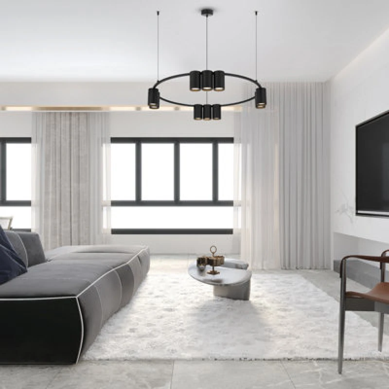 Image of Milagro Pendant Light (Circle) Genesis Black 10Xgu10