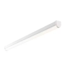 Image of Rular Integrated LED Linear Emergency Batten Flush Light Opal, Gloss White