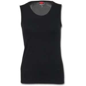 Image of Gothic Rock Tattoo Back Mesh Sublimated Vest Womens Medium Sleeveless Top - Black
