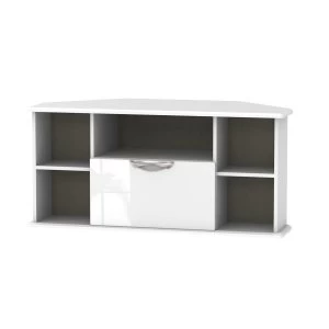 Image of Indices 5-Shelf TV Unit - White/Grey
