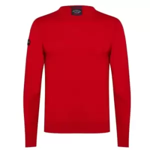 Image of Paul And Shark Merino Crew Sweater - Red