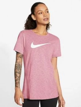 Image of Nike Training Dri-FIT Cotton Dry T-Shirt - Pink Foam , Pink Foam Size M Women