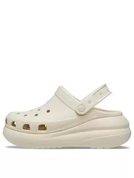 Image of Crocs Classic Crush Clog, Bone, size: 8, Unisex, Slides, 207521-2Y2