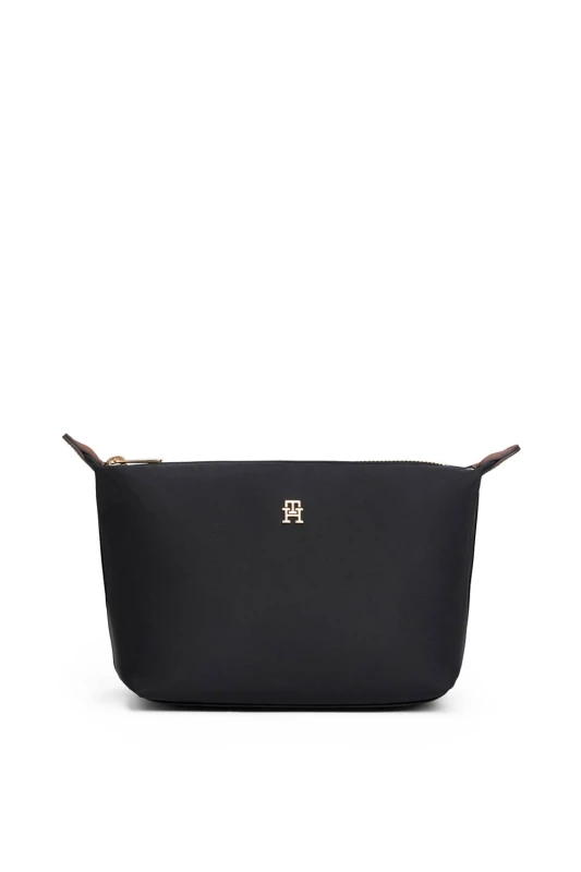 Image of Tommy Hilfiger Womens Icon Washbag Zip Pouch Pouches One Size Black 71145603000