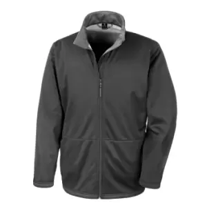 Image of Result Core Mens Soft Shell 3 Layer Waterproof Jacket (M) (Black)