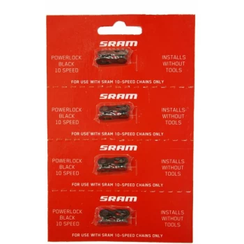Image of Powerlock Black 10 Speed (4pcs) - CHPCLR4 - Sram