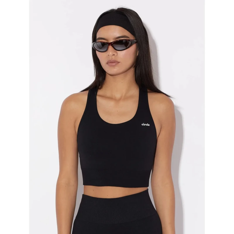 Image of Circle Sportswear Sports bra Circle Sportswear Keep The Flow Noir Female S/M