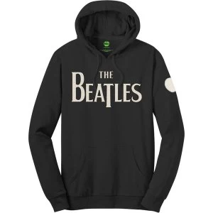 Image of The Beatles - Logo & Apple Mens Medium Pullover Hoodie - Black