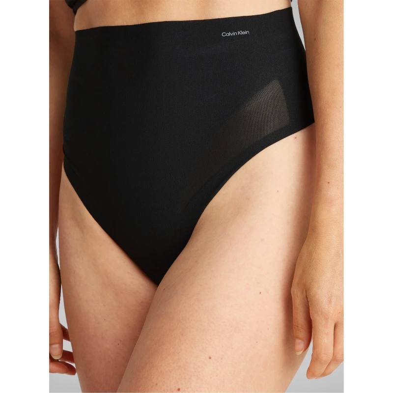 Image of Calvin Klein SCULPTED FIRM MESH THONG - Black 16