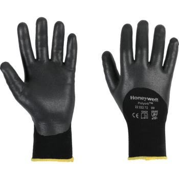 Image of Polytril Air 3/4 Coated Black Gloves - Size 9