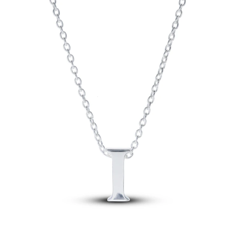 Image of Be You Sterling Silver lowercase Initial Necklace Silver female I