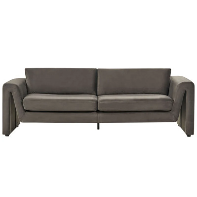 Image of Beliani Sofa 3 Seater Maunu Velvet Graphite Grey