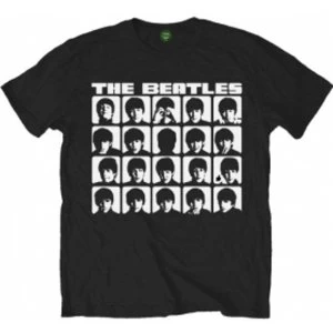Image of The Beatles - Hard Days Night Faces Mens Small T-Shirt - Black