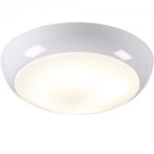 Image of KnightsBridge 28W IP44 Polo Bulkhead - White Base - Opal Diffuser