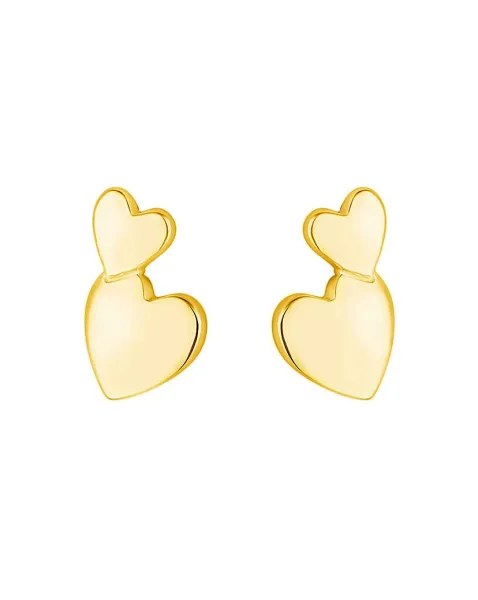 Image of Simply Silver Mini Double Heart Earrings