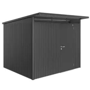 Image of Biohort AvantGarde Metal Shed A6 Standard door 8' 5'' x 8' 5'' - Dark Grey
