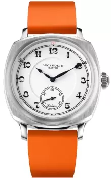 Image of Duckworth Prestex Watch Bolton Small Seconds White Orange rubber
