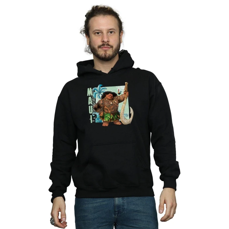 Image of Disney Men Moana Maui Hoodie in Black Size: Small Black S Male 5057955987899