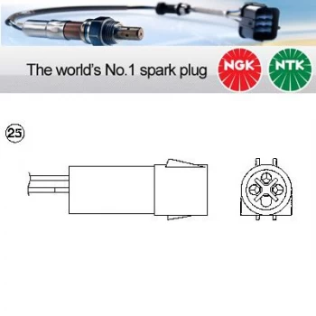 Image of 1x NGK NTK Oxygen O2 Lambda Sensor OZA446-E46 OZA446E46 (0139)