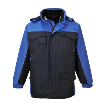 Image of Portwest Ripstop Parka Navy / Royal Blue S