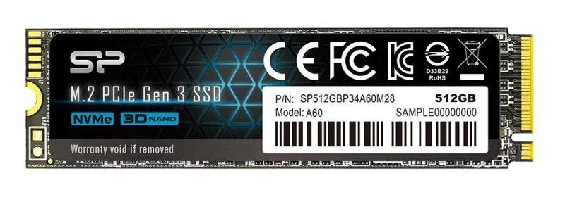 Image of Silicon Power P34A60 M.2 512GB PCI Express SLC NVMe