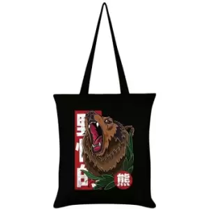 Image of Unorthodox Collective - Bear Tattoo Tote Bag (One Size) (Black/Brown/Red)