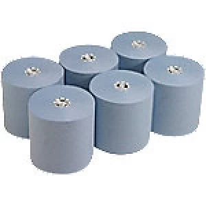 Image of Scott Hand Towels 6692 1 Ply Rolled Blue 6 Rolls of 1400 Sheets