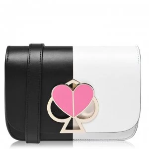 Image of Kate Spade Nicola Twistlock Small Shoulder Bag - BLK/OPTWHT 080