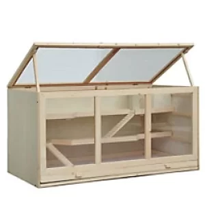 Image of PawHut Hamsters House Natural 600 mm x 1150 mm x 580 mm