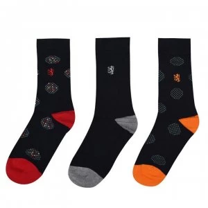 Image of Pringle Circle 3 Pack Socks - Navy