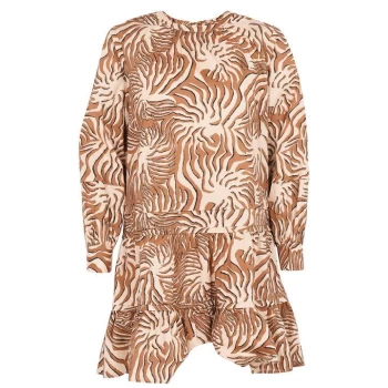 Image of Scotch and Soda Tiered Dress - Brown 0217