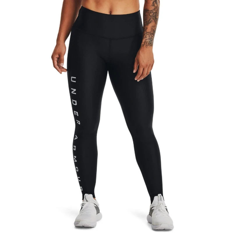 Image of Under Armour HeatGear Reflective Leggings Black female 0-2