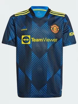 Image of adidas Manchester United Junior 21/22 3rd Shirt - Navy, Size 13-14 Years